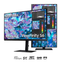 SAMSUNG - Monitor 27” ViewFinity S6 QHD Pivot LS27B610EQNXZA