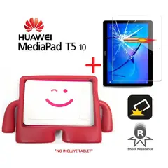 GENERICO - Funda Case Niños + Mica de Vidrio para Huawei MediaPad T5 10 Protector
