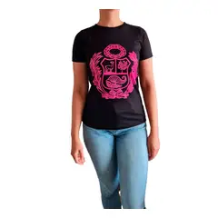 GENERICO - Polo Mujer Escudo Nacional Fucsia - Nathalie Love It - Negro