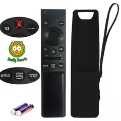 UNIVERSAL - Control Compatible Para Samsung Smart Au7000 Au8000 + Funda Negro