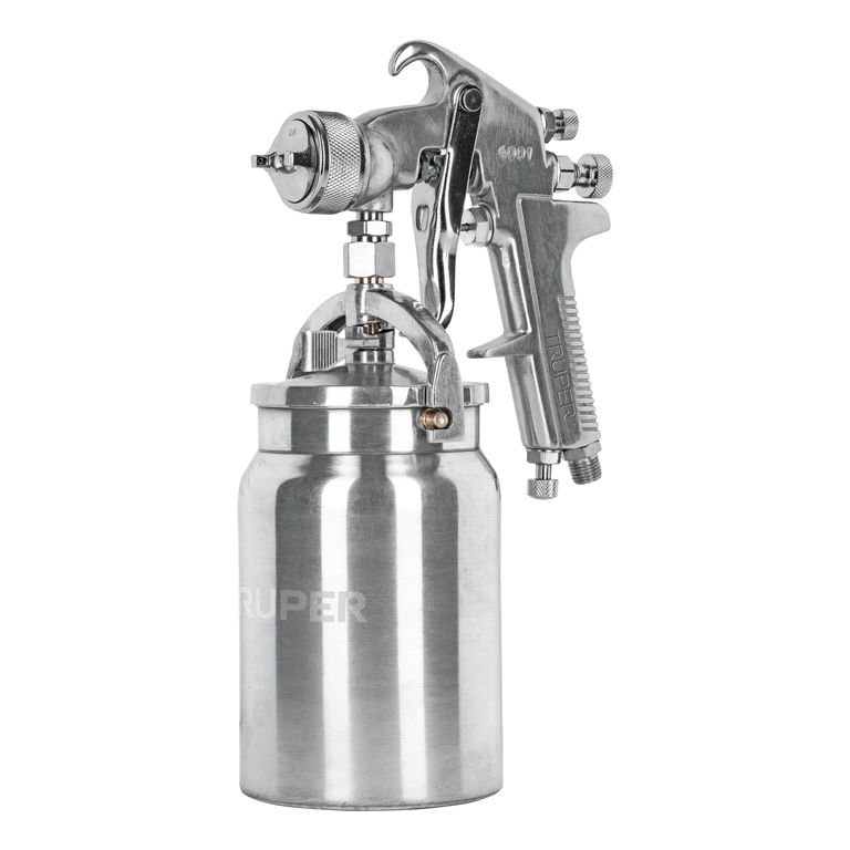 Pistola p/pintar succión HVHP vaso alum, 1.8mm, 3 válvulas COD 14085