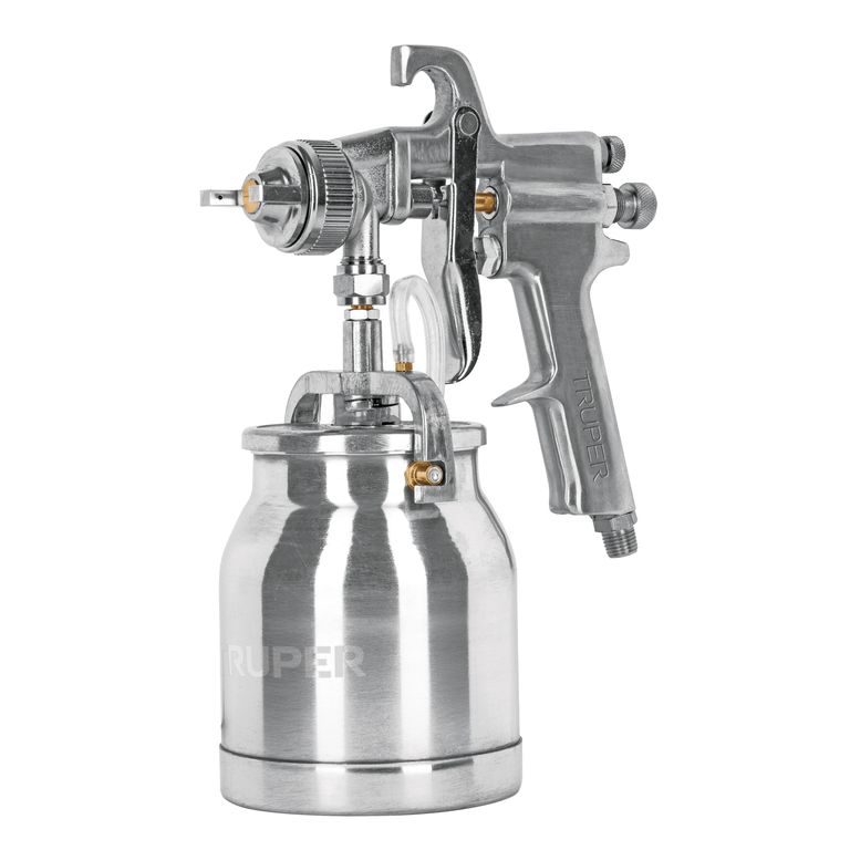 Pistola p/pintar succión HVHP vaso alum, 1.8mm, 2 válvulas COD 14087