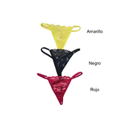 GENERICO - Pack de 3 tangas Gio i Amarillo,Negro y Rojo