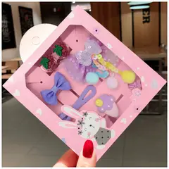 KELLER - Set de 8 Ganchos para Niñas Bebés Kawaii S47 Morado-Uva