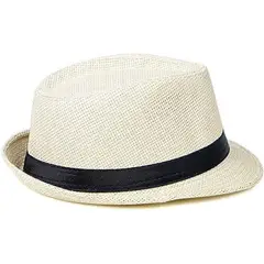 KAST PE - Sombrero Fedora Hombre Trilby Ala chica - Ivory