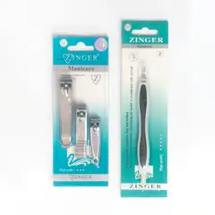 GENERICO - Pack de 3 Cortauñas con Cortacutícula Pata de Cabra Zinger