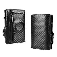 GENERICO - BILLETERA PORTA DOCUMENTOS Y TARJETERO AIRTAG R-FID ANTI ROBO