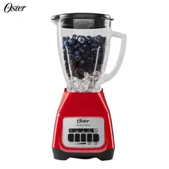 OSTER - Licuadora 2 velocidades y vaso de vidrio BLSTKAGRPB - Rojo