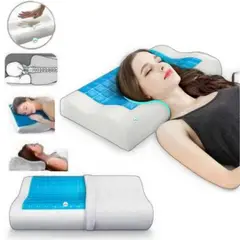 OEM - Almohada Viscoelástica Memoria Ortopédica con Gel Azul