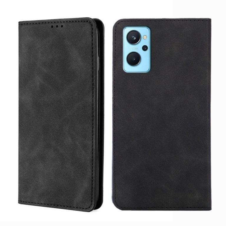 Funda Case para Realme 9I Flip Cover Negro Antishock Resistente
