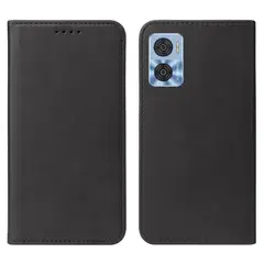 GENERICO - Funda para Motorola Moto E22I Flip Cover Negro Antishock Resistente