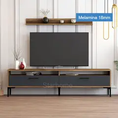 STARHOME - CENTRO DE ENTRETENIMIENTO SOCHI CON REPISA ROBLE Y PLOMO