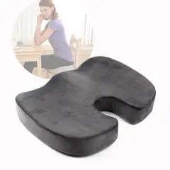 CARJOLLITY - Cojín asiento ergonómico lumbar auto silla de oficina gris