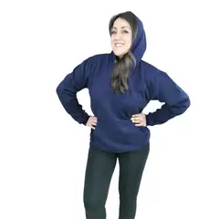 GENERICO - Polera mujer diseño con capucha - Nathalie Love It - Azul