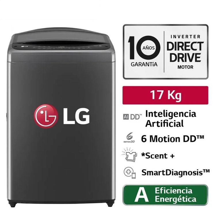 Lavadora 17 Kg AI DD Carga Superior Negro WT17BV6