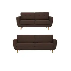 FABIANI HOME - Juego de Sala Vintage 3-2 SAM Fabiani Marrón