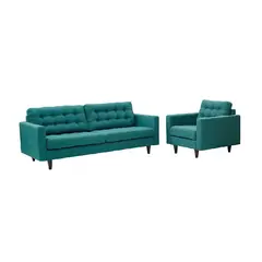 FABIANI HOME - Juego de Sala LINDA 3-1 Vintage Fabiani Verde Jade