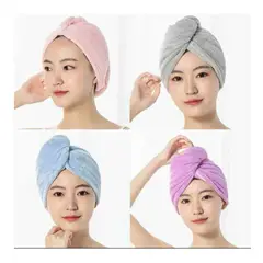 GENERICO - SET DE 2 TOALLAS PARA CABELLO MICROFIBRA LILA