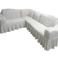 SALA FABULOSA - Funda de mueble modular 4 pzs Spandex burbuja BLANCO