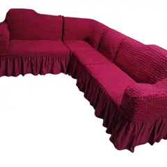 SALA FABULOSA - Funda de mueble modular 4 pzs Spandex burbuja GUINDA