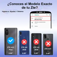 GENERICO - Funda Case para Zte A31 Plus Flip Cover Guinda Antishock Resistente