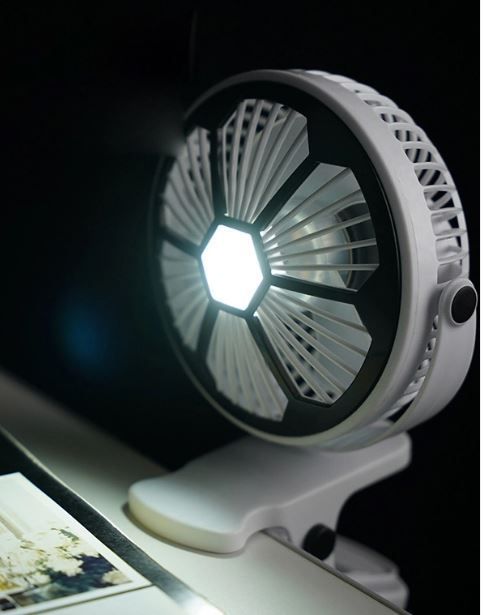 Ventilador Pelota Con Luz De Escritorio Ventilador Usb Plegable