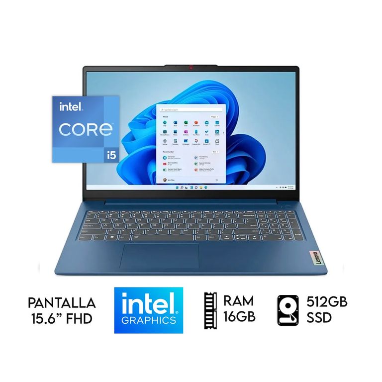 Laptop Ideapad Core I5 12450h Ram 16gb SSD 512GB 15.6" FHD Color Abyss Blue