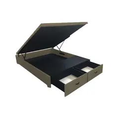 BARAKA HOME - Box Espacio Yambol 1.5 Plz - Beige Oscuro