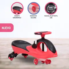 GENERICO - Correpasillo Musical USB 360º «TWIST CAR V» Red