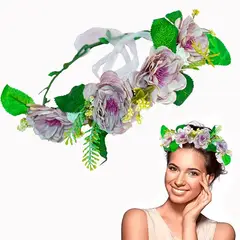 GENERICO - VINCHA de Flores artificiales 2 UNIDADES