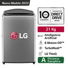 LG - Lavadora WT21VV6 21Kg AI DD Inteligencia Artificial Pleateada