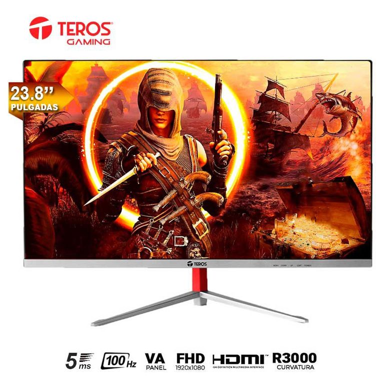 Monitor Teros TE-2401S VA 100Hz Full HD VGA HDMI CURVO