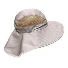 KAST PE - Sombrero Gorro Alta Proteccion Cubre Nuca Transpirable - Gris Marron