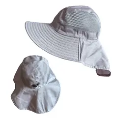 KAST PE - Sombrero Gorro Alta Proteccion Cubre Nuca Transpirable - Gris Claro