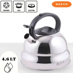 FACUSA - Tetera de Acero Inoxidable de 4.6Lt