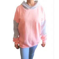 GENERICO - Polera Mujer Diseño Urbano con Capucha - Nathalie Love It - Melón