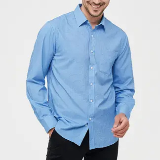 ZIMRAHYG - Camisa manga larga hombre camisas de vestir camisa polo