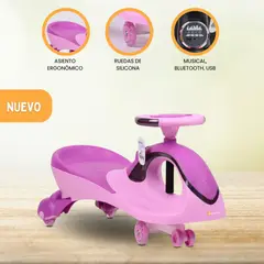 GENERICO - Correpasillo Musical USB 360º «TWIST CAR V» Pink