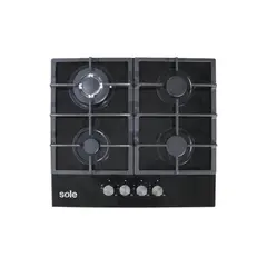 SOLE - COCINA EMPOTRABLE A GAS 4 HORNILLAS VIDRIO SOLCO045V2