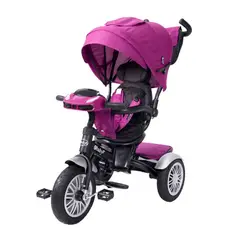 EBABY - Triciclo con Guiador Reclinable Zoe -Morado