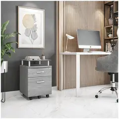 VENTITAS HOME - Archivador Organizador de Oficina Dede Roble Gris