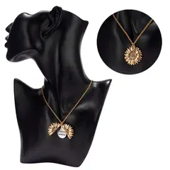 GENERICO - Collar de girasol dorado you are my sunshine