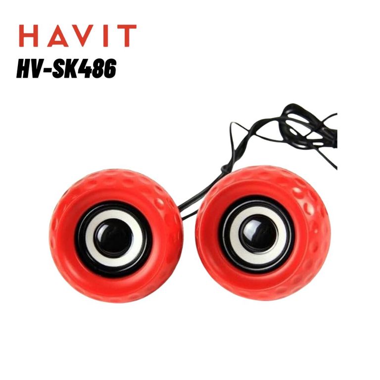 Parlante Alámbrico HV-SK486 USB 6W Portátil Excelente Bajo - RD