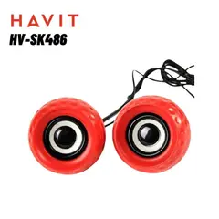 HAVIT - Parlante Alámbrico HV-SK486 USB 6W Portátil Excelente Bajo - RD