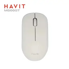 HAVIT - Mouse Inalámbrico MS66GT de 24GHz y resolución de 1200DPI - WH