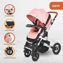 BABY CAM - Coche Cuna Moises «ENZO II» Pink