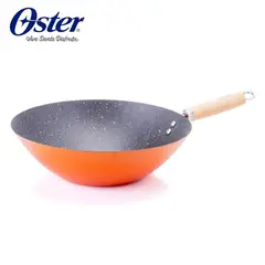 OSTER - Wok 30 cm Acero al Carbono Denali Naranja