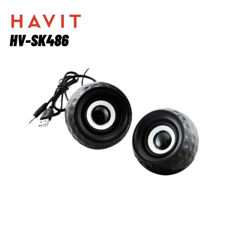 Parlante Alámbrico HV-SK486 USB 6W Portátil Excelente Bajo - BK
