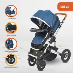 BABY CAM - Coche Cuna Moises «ENZO II» Blue