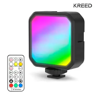 KREED - Luz LED RGB Recargable para fotografía con control MJ88 portatil